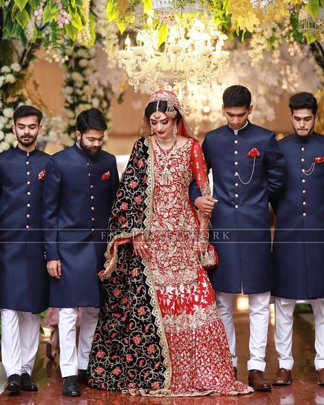 Twining Outfits, Groom Suit Black, Four Brothers, Nikah Outfit, Pakistani Women Dresses, Wedding Dresses Men Indian, Bride Photoshoot, Wedding Photoshoot Poses, Indian Wedding Photography Poses