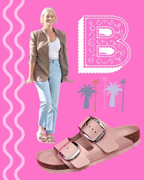 Barbie The Movie, Pretty Heels, Kate Mckinnon, Two Strap Sandals, Birkenstock Sandals, Blog Instagram, Margot Robbie, Fashion Lookbook, Great Movies