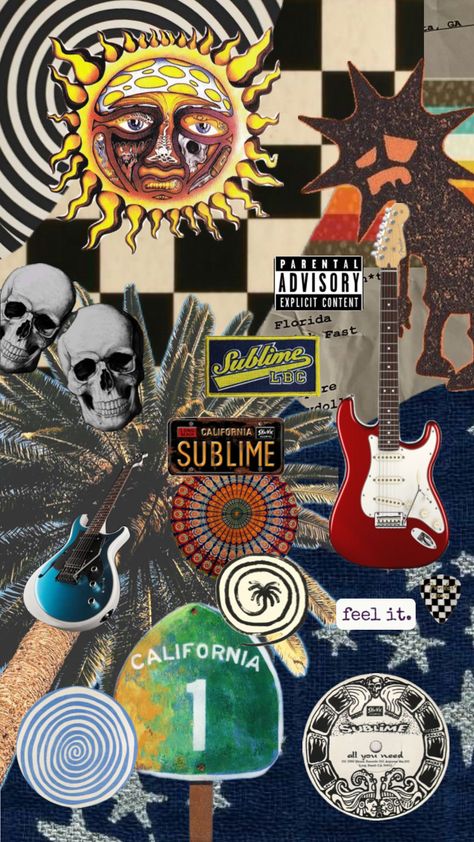 #sublime sublime 🤘🏼🎸🎧 Sublime Wallpaper, Sublime Album, Sublime Aesthetic, Sublime Band, Rockstar Gf, Bradley James, California Beach, Parental Advisory Explicit Content, Book Of Shadows