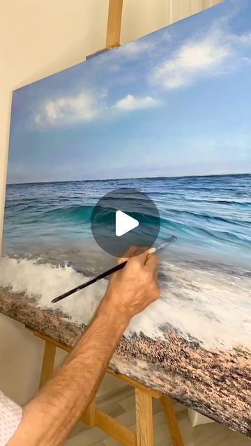 Seascape Photography Beach, Oil Painting Tutorials, Turkey Mediterranean, Paint Plate, Beach Canvas Paintings, Beautiful Beach Scenes, Art Plage, Seaside Paintings, Mediterranean Art