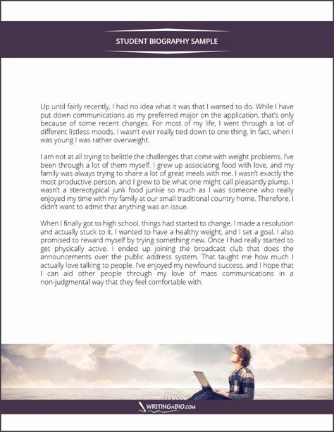 Biography Template for Students New Student Biography Example Bio Examples Bio About Yourself, Short Bio Examples, Artist Bio Example, Biography Ideas, Autobiography Template, Personal Biography, Biography Template, Writing A Bio, Personal Bio