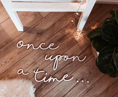 Once Upon A Time Nursery, Wood Lettering, Canada Christmas, Baby Name Signs, Nursery Signs, Reading Corner, Kids Bedroom Decor, Decor Nursery, Wood Sizes