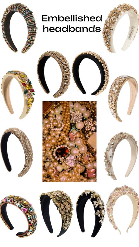 #hair #hairstyles #hairaccessories #headbandsforwomen #headbandaesthetic #chic #trendy #styleinspo #embellishedheadband #rhinestone #bling #party #holiday #christmas Bling Party, Fashion Trend Board, Trend Board, Embellished Headbands, Badass Style, Hair Claws, Trendy Chic, Fashion Hair Accessories, Christmas Fashion