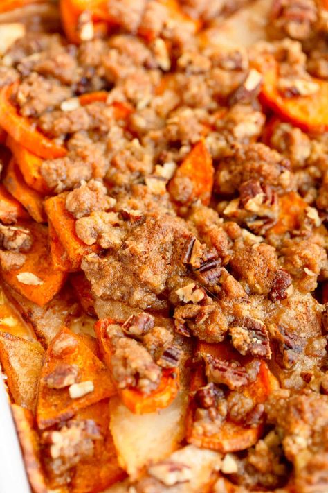 Sweet Potato Apple Casserole Apple Sweet Potatoe Casserole, Sweet Potato Recipe For Thanksgiving, Apple Casserole, Buffalo Chicken Grilled Cheese, Holiday Casseroles, Roasted Vegetable Soup, Creamy Chicken Tortilla Soup, Teriyaki Chicken And Rice, Slow Cooker Creamy Chicken