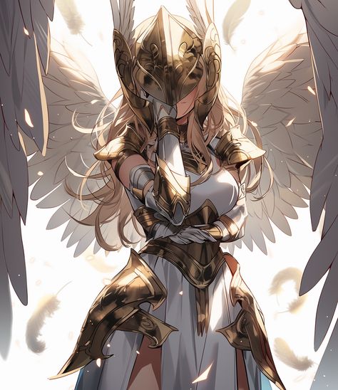 Female Angel Character Design, Angel Warrior Female Goddesses, Female Angel Art, Female Angel Warrior, Valkyrie Angel, Dnd Aasimar, Aasimar Female, Angel Knight, Angel Armor