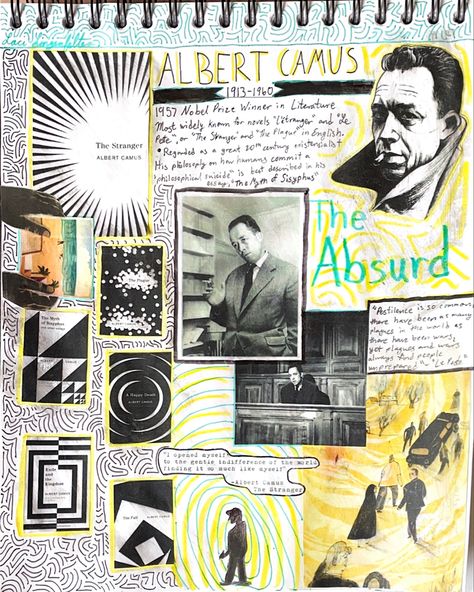 The Stranger Albert Camus Art, The Plague Albert Camus, The Myth Of Sisyphus, The Stranger Albert Camus Aesthetic, The Stranger Albert Camus, Inspirational Quotes From Books, Nobel Prize Winners, Albert Camus, Book Authors