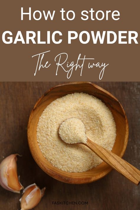 A close-up of a jar of garlic powder surrounded by fresh garlic cloves and a mortar and pestle. Enhance your cooking with the goodness of garlic! 🌿🧄 #GarlicPowder #CookingGuide #HealthyLiving Garlic Powder Recipe, Making Garlic Powder, Garlic Peel Powder, How To Store Garlic Long Term, Storing Garlic, Store Garlic, Dried Garlic, How To Store Garlic, Storing Spices