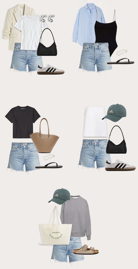 Nyc Spring Outfits Street Styles 2023, Minimalist Spring Outfits Casual, Summer 2023 Minimalist Outfits, Sporty Outfits Summer Casual, Summer Fitness Outfits, Minimalist Summer Capsule Wardrobe 2023, Girls Summer Capsule Wardrobe, 2023 Summer Capsule, Minimalist Summer Wardrobe 2023