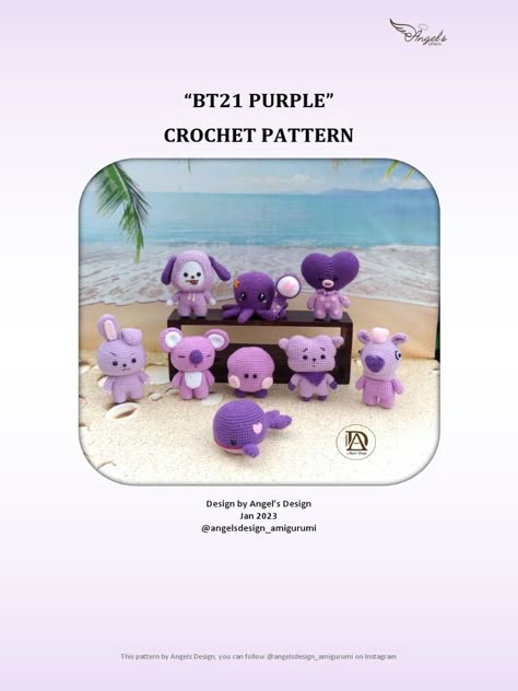 Bt21 Purple, Crochet Circle Pattern, Crochet Circle, Purple Crochet, Pola Amigurumi, Crochet Circles, Crochet Amigurumi Free Patterns, Crochet Amigurumi Free, Woven Fabrics