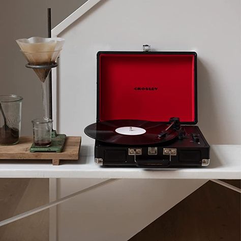 Record Player Aesthetic, Crosley Record Player, Crosley Cruiser, Bluetooth Record Player, Vinyl Aesthetic, Vinyl Player, Speaker Bluetooth, Vinyl Collection, Record Players