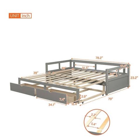 Extendable Daybed, Twin Daybed With Storage, Wooden Daybed With Trundle, Day Bed Frame, Wooden Daybed, Twin Daybed With Trundle, Daybed With Drawers, Sofa Bed Frame, Sofa Bed Bedroom