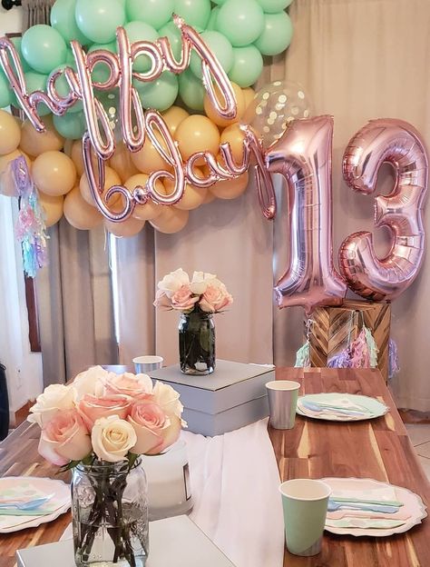 Simple 13th Birthday Ideas, Cake Ideas 13th Birthday, Birthday 13 Ideas, 13 Girl Birthday Party Ideas, Cute 13th Birthday Party Ideas, 13 Bday Ideas, Thirteenth Birthday Ideas, Sweet 13 Birthday Party Ideas, 13th Birthday Party Ideas For Girls 13