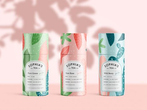 Packaging design for Sophia's Tea beverage label logo branding packaging drink herbal tea Tea Branding, Milk Brands, Tea Packaging Design, Tea Design, Tea Brands, Drinks Design, Plant Based Milk, Tea Packaging, Beverage Packaging