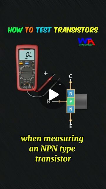 Electrical & Electronics on Instagram: "How to Test Transistors PNP Or NPN With Multimeter.. Follow @wa_electronics for more like this.   Like❣️ comments📋 Share📤   Keep Supporting 🤝 #transistor #transistors #transistores #transistortesting #electronic #electronics #electronicos #electronicproject #electronicprojects #electronicsprojects #electronicsproject #diyelectronic #diyelectronics #diyelectrical #electronicidea #electronicstudent #electronicstudents #electronicsolvers #electronicsengineering #electronicengineering #digitalelectronics #electrical #electrician #electricians #electricalwork #electricalwiring #electricaltips #electricalprojects #electricalstudents #waelectronics" Transistor Electronics, Pnp Transistor, Electrical Work, Electrical Projects, Diy Electrical, Electronic Engineering, Diy Electronics, Electrical Wiring, Electronics Projects