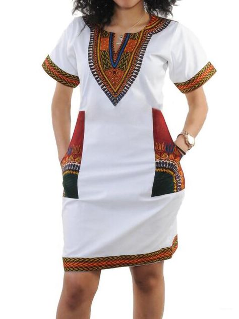 69d658d0b2859e32cd4dc3b970c8496cdesc39103350ri Afrocentric Fashion, Dashiki Dress, Summer Shift Dress, Short African Dresses, African Fashion Skirts, Afrikaanse Mode, African Fashion Women Clothing, African Fashion Women, African Print Fashion Dresses