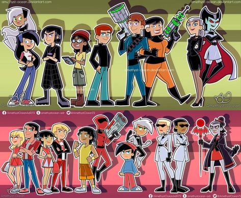 Danny Phantom Genderbend, Genderbend Cartoons, Danny Phantom Crossover, Danny Fantom, 2000s Tv Shows, Going Ghost, Fairly Oddparents, The Fairly Oddparents, Rule 63