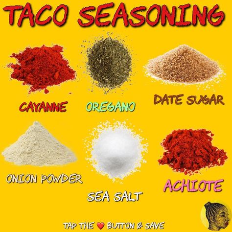 Alkaline Tacos, Alkaline Seasoning, Vegan Spices, Alkaline Snacks, Diy Spice Mix, Alkaline Vegan, Alkaline Diet Recipes, Alkaline Recipes, Spice Mix Recipes