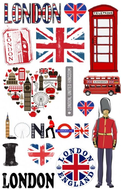 London Stickers Printable, London Printables, London Theme Parties, Uk Stickers, London Stickers, London Scrapbook, London Journal, Travel Tattoo Ideas, London Phone Booth