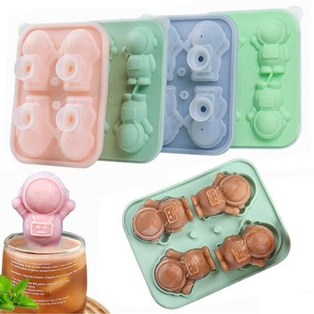 Description: Designed with multiple compartments, this astronaut ice cube model has a large capacity and can meet the needs of a family. Besides, it is made of food-grade material, which is very safe and healthy, so you can use it with confidence. With its good toughness, this ice cube model is very wear-resistant which can be used for a long time. Besides, it has non-stick performance and can be quickly demoulded with a gentle press, which is very convenient. It is constructed of silicone material. The length of this product is 16.9cm and width is 13.2cm. It is perfect for home, kitchen and etc. Item Name: Ice Tray Mold Material: Silicone Features: Food Grade, Easy-Demoulding, Low-temperature Resistant Size Details: L: 16.9cm/6.65", W: 13.2cm/5.2" (Approx.) Notes: Due to the light and scr Ice Cube Tray Molds, Sphere Ice, Ice Ball Maker, Round Ice, Diy Silicone, Silicone Ice Cube Tray, Clear Ice, Ice Ball, Ice Molds