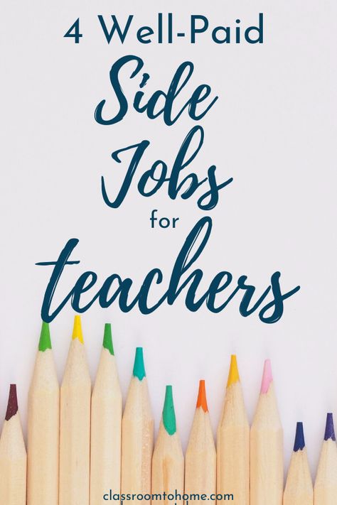 4 side job ideas for teachers that pay over $20/hr Teacher Side Jobs, Side Jobs For Teachers, Second Job Ideas, Teacher Side Hustles, Jobs For Retired Teachers, Jobs For Teachers Other Than Teaching, Summer Jobs For Teachers, Teacher Jobs, Best Side Jobs