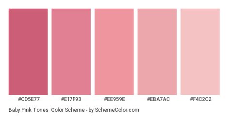 Baby Pink color scheme Pink Color Code, Pink Skin Tone, Herb Candles, Website Design Inspiration Layout, Hexadecimal Color, Pink Names, Aesthetic Color, Pink Color Schemes, Pink Palette