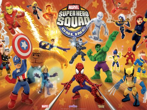 superherosquadonline Hero Wallpapers Hd, Superhero Squad, Chibi Marvel, Squad Game, Superhero Kids, Second Anniversary, Avengers Birthday, Marvel Characters Art, Geek Games