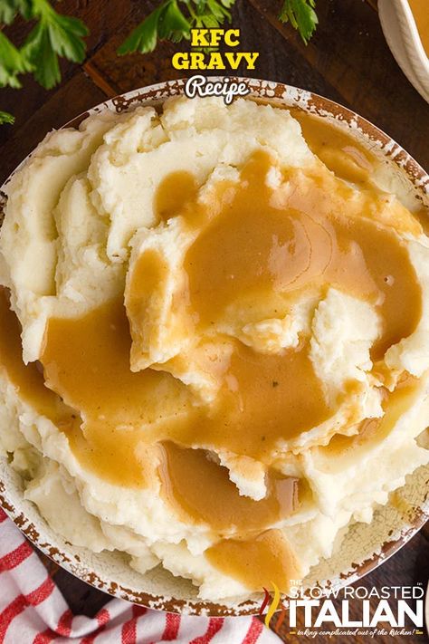 Gravy Archives - The Slow Roasted Italian Kfc Gravy Recipe, Kfc Mashed Potatoes, Kfc Gravy, Homemade Brown Gravy, Gravy For Mashed Potatoes, Gravy From Scratch, Frosty Recipe, Slow Roasted Italian, The Slow Roasted Italian