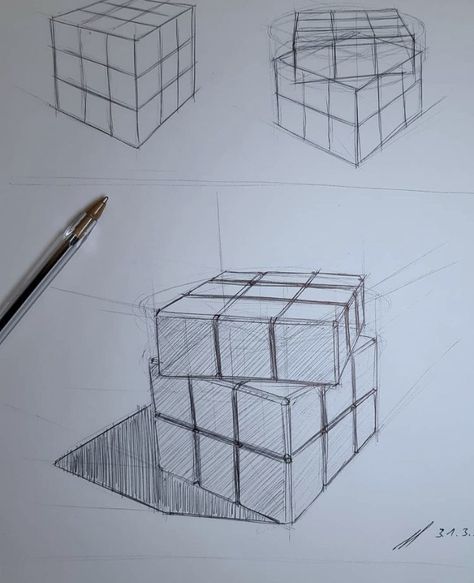 Sketch Step By Step, Geometric Shapes Drawing, Structural Drawing, Perspective Drawing Architecture, Architecture Drawing Plan, Perspective Drawing Lessons, Architecture Design Sketch, Object Drawing, Industrial Design Sketch