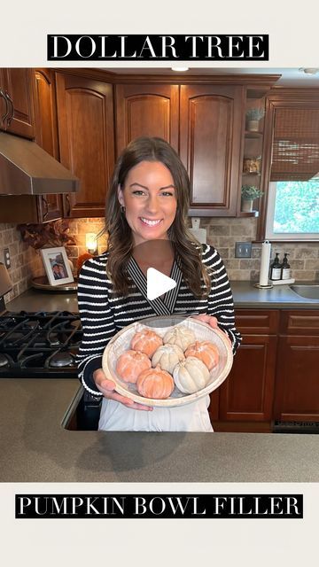 Tara Panasiuk on Instagram: "Let’s give these Dollar Tree pumpkins a makeover for bowl filler decor 🎃🍁 I grabbed some fall paint colors to paint them and brushed with baking soda for that textured stone look 😍 Decorate with and style them in a bowl or any way you like!" Brushing With Baking Soda, Fall Paint Colors, Pumpkin Bowls, Dollar Tree Pumpkins, Bowl Fillers, Dollar Tree, Ceramic Bowls, Baking Soda, Paint Colors