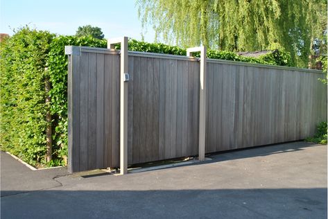 sliding cantilever gates | Arlu Cantilever Gate, Sliding Gates, Sliding Gate, Driveway Gate, Sliding Door Hardware, Folding Doors, Metal Fabrication, Gate Design, Driveway