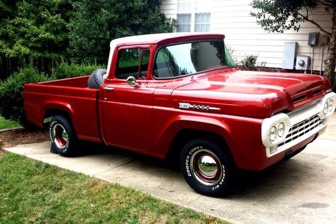 1960 Ford F-100 Truck Restoration: 7 Steps (with Pictures) 1960 Ford Truck, Truck Restoration, F100 Truck, Custom Classic Cars, Dream Trucks, Old Pickup, Truck Paint, Air Shocks, Ford F100