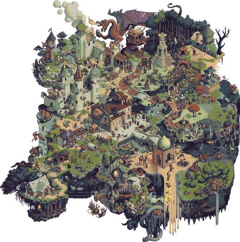 Fantasy Map Making, Isometric Map, Fantasy World Map, Rpg Map, Isometric Art, Isometric Design, Fantasy Map, Game Inspiration, Illustrated Map