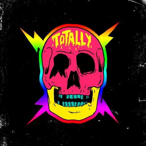 Totally Rad! Skull Images, Skull Pics, Skull Ideas, Stay Rad, Textile Paint, Hypebeast Wallpaper, X Picture, Dark Images, Album Art Design