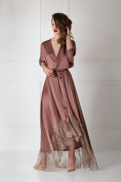 The Glossy Gown by Amoralle A luxury robe fit for a queen... turn it around and its a gown. Pijamas Women, Night Gown Dress, Australian Clothing, Luxury Robes, Hijab Styles, Night Dress For Women, Maxi Gown, Silk Lace, Silk Gown