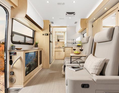 Unity Class C RV - Leisure Travel Vans Double Door Refrigerator Size, Leisure Travel Vans, Travel Vans, Luxury Campers, Class C Rv, Travel Van, Van Design, Motor Home, Benz Sprinter