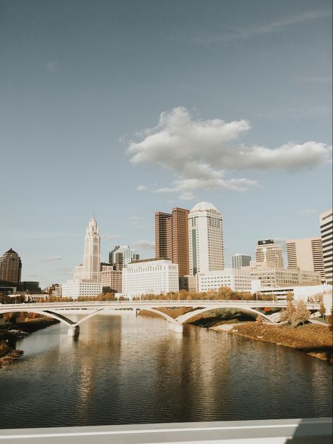 Columbus Ohio Aesthetic, Columbus Aesthetic, Ohio Aesthetic, Columbus Ohio Skyline, Downtown Columbus Ohio, Columbus Skyline, 2023 Board, Room Collage, Office Board