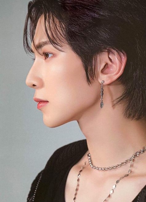 Kpop Side Profile, Yeosang Ateez, Kang Yeosang, Kang Yeo-sang, Side Profile, So Beautiful, Drop Earrings, Pure Products, On Twitter