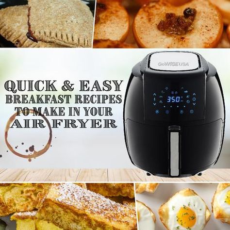 Quick & Easy Breakfast Recipes to Make in your Air Fryer– GoWISE USA Air Fryer Recipes Videos, Quick Easy Breakfast, Air Fryer Recipes Breakfast, Breakfast Recipes Easy Quick, Strawberry Pop Tart, Simple Dinners, Easy Breakfast Recipes, Pancake Bites, Avocado Toast Egg