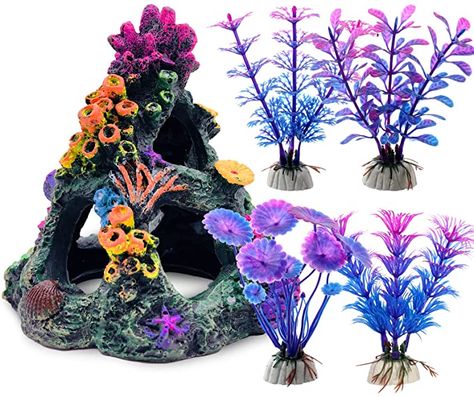 Unique Fish Tanks, Colorful Coral Reef, Aquarium Set, Underwater Plants, Artificial Coral, Tank Decoration, Fish Tank Accessories, Aquatic Plant, Marine Aquarium