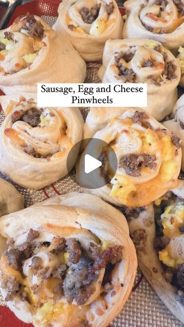 Sausage And Egg Crescent Rolls, Sausage Pinwheels With Crescent Rolls, Breakfast Pinwheels, Sausage Crescent Rolls, Sausage Pinwheels, Crescent Roll Breakfast Recipes, Eggs Scrambled, Jimmy Dean Sausage, Cream Cheese Crescent Rolls