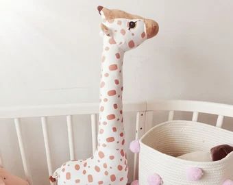 CustomStoreBG - Etsy Bulgaria Giraffe Soft Toy, Giraffe Stuffed Animal, Soft Baby Dolls, Giraffe Toy, Cartoon Giraffe, Creative Christmas Gifts, Soft Stuffed Animals, Kids Bed, Cute Giraffe