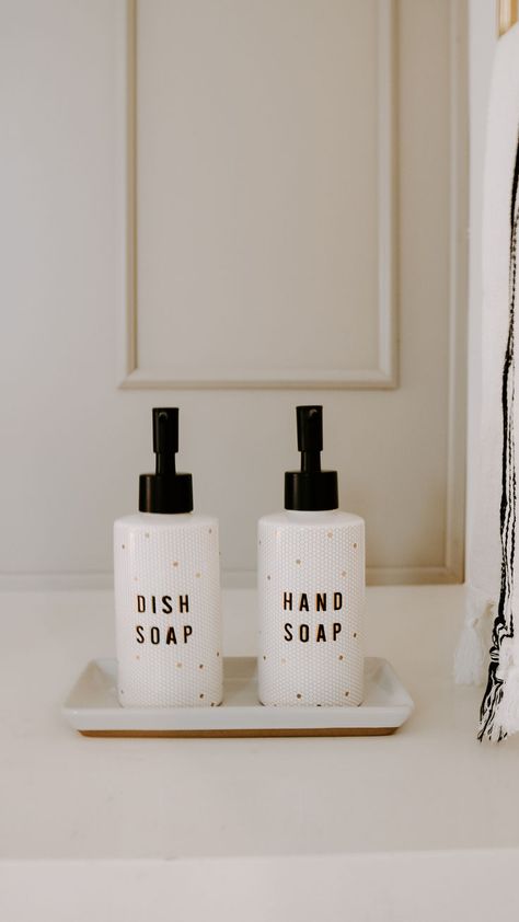 Elevate your bathroom experience with stylish and practical soap dispensers Kitchen Sink Area, Hand And Dish Soap Dispenser, Honeycomb Tile, Guest Bathroom Decor, Gold Tile, Dish Soap Dispenser, Seasonal Candles, Candle Wall Decor, Hand Soap Dispenser