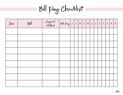 Bill Organizer, Budget Planner Free, Binder Templates, Organizer Template, Finance Management, Bill Planner, Bill Template, Monthly Bill, Bill Organization