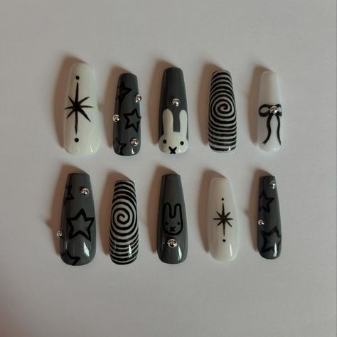 Miffy inspired nails 🐰🤍 DM for any inquiries/customs ♡ #smallnailbusiness #nails #nailsofinstagram #nailart #naildesign #nails2inspire #nails4today #nailinspiration #nailtrends #miffy #miffynails #miffylover #nailideas Arctic Monkeys Nails, Miffy Nails, Monkey Nails, 2024 Nails, Inspired Nails, Nails Ideas, Nail Trends, Nail Design, Nails Inspiration