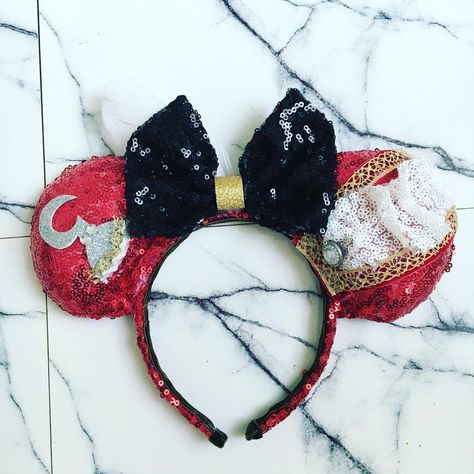 Captain Hook Mickey Ears, Pirate Mickey Ears, Pirate Minnie Ears, Descendants Mickey Ears, Disneyland Dress, Micky Ears, Haunted Mansion Mickey Ears, Disney Ears Hat, Disney Costumes Diy