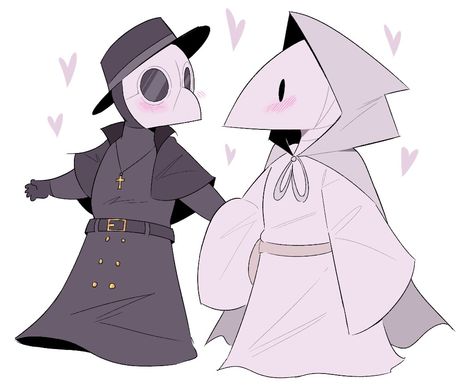 Plague Nurse Drawing, Plague Nurse And Doctor, Plauge Doctor Matching Icons, Plague Doctor Matching Icons, Plague Doctor Aesthetic Pfp, Plague Doctor And Nurse Art, Plauge Doctor And Nurse, Plague Doctor And Plague Nurse, Plauge Doctor Matching Pfps