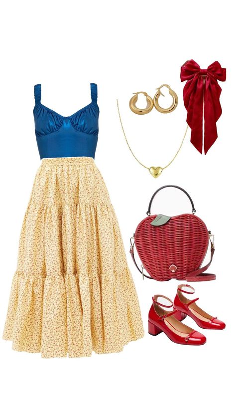 Disney Closet Cosplay, Disney Bounding Snow White, Snow White Inspired Outfit Casual, Modern Snow White Outfit, Snow White Outfit Ideas, Snow White Clothes, Snow White Inspired Outfit, Snow White Disneybound, Model Advice