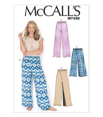 Wide Leg Pants Pattern, Women Pants Pattern, Loose Fitting Pants, Pants Sewing Pattern, Clothing Patterns Free, Mccalls Sewing Patterns, Printed Wide Leg Pants, Mccalls Patterns, Sewing Pattern Sizes