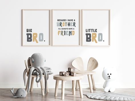 Big Brother Sign, Boys Playroom Decor, Wall Art Big, Space Themed Room, Boys Playroom, Brother Quotes, Playroom Wall Art, Baby Themes, Quote Wall Art