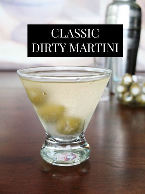 The best dirty martini recipe you'll ever try. I even show how to make it extra dirty and I have a surprise ingredient that takes this classic dirty martini up a notch. #nationalmartiniday // www.ElleTalk.com Best Dirty Martini Recipe, Best Dirty Martini, Dirty Martini Recipe, Martini Recipes Vodka, Olive Brine, Martini Recipe, Vodka Martini, Boozy Drinks, Martini Recipes